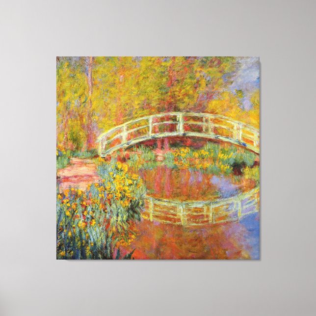 Monet - The Japanese Bridge, 1896,  Canvas Print (Front)