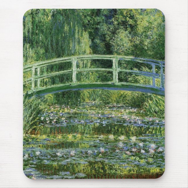 Monet - The Japanese Bridge, 1899,  Mouse Pad (Front)