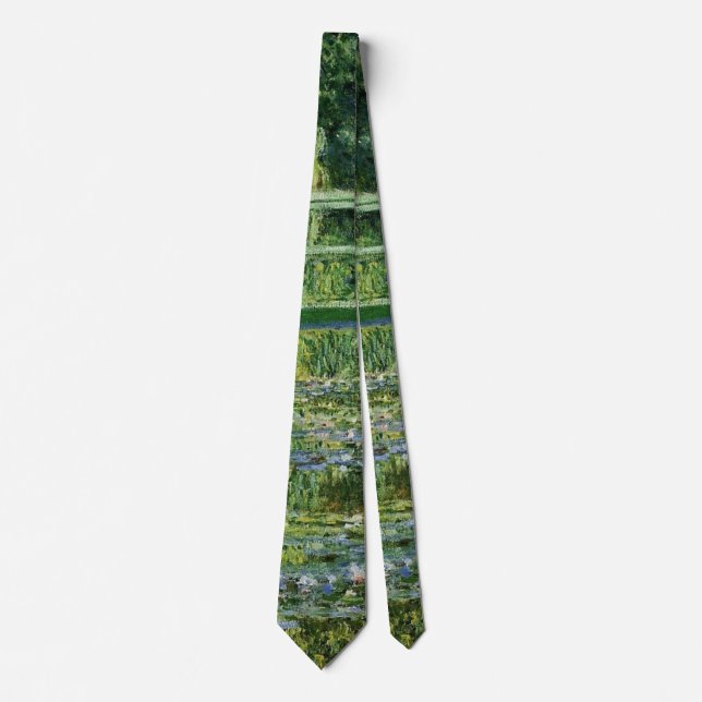 Monet - The Japanese Bridge, 1899,  Neck Tie (Front)