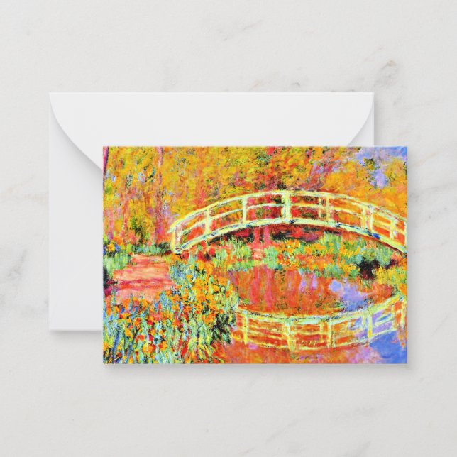 Monet - The Japanese Bridge at Giverny Note Card (Front)