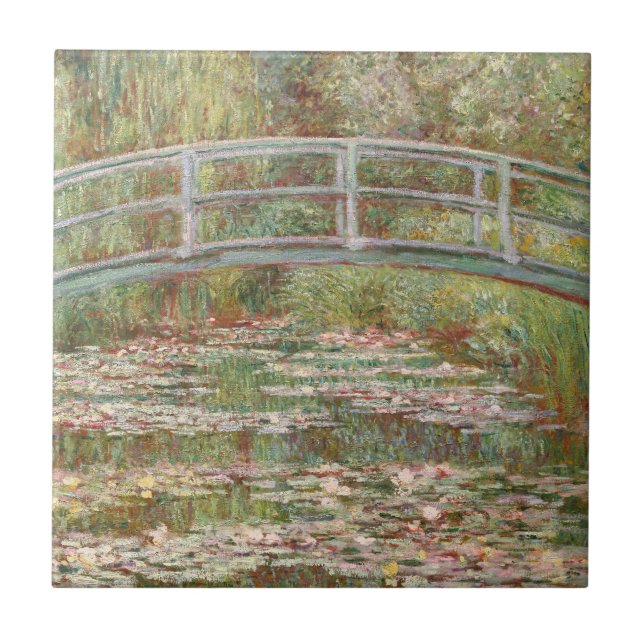 Monet: The Japanese Bridge Ceramic Tile (Front)