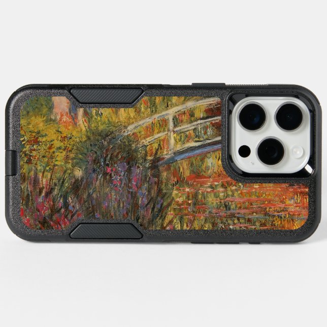 Monet The Japanese Bridge Lily Pond iPhone 15 Pro Max Case (Back Horizontal)