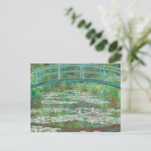 Monet, The Japanese Footbridge Impressionism Holiday Postcard