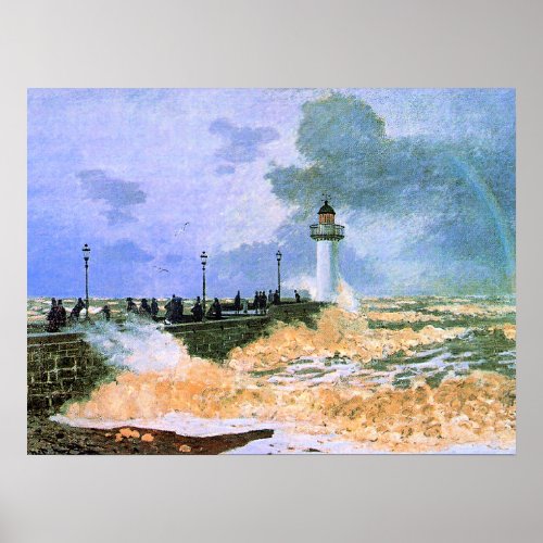 Monet - The Jetty at Le Havre, Poster