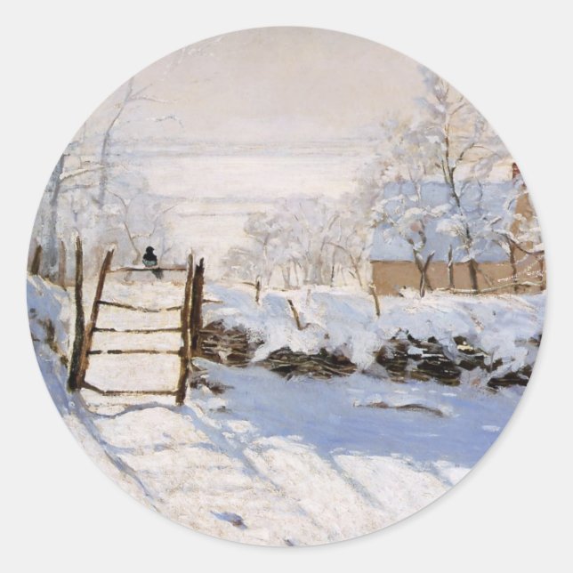 Monet - The Magpie  Classic Round Sticker (Front)