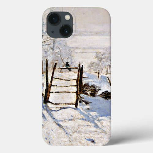 Monet The Magpie famous painting iPhone 13 Case