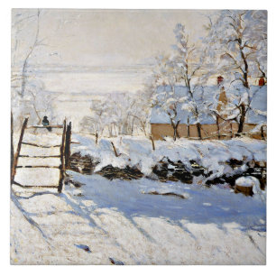 Monet - The Magpie, famous painting, Ceramic Tile
