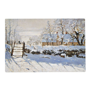 Monet - The Magpie, famous painting, Placemat