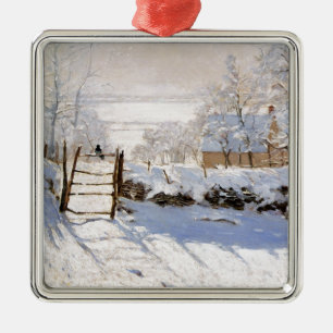 Monet - The Magpie Metal Ornament