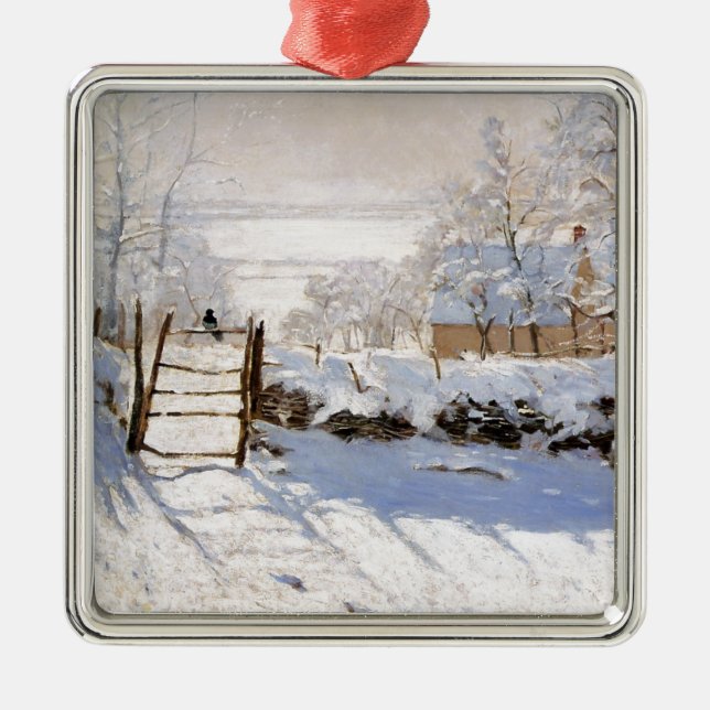 Monet - The Magpie Metal Ornament (Front)
