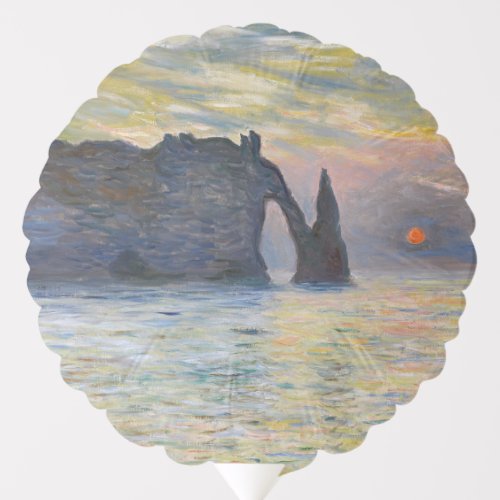 Monet _ The Manneport Cliff at Etretat Sunset Balloon