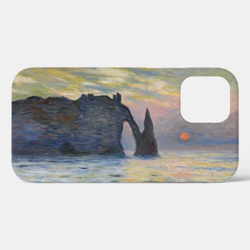 Monet _ The Manneport Cliff at Etretat Sunset iPhone 12 Case