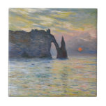 Monet - The Manneport, Cliff At Etretat, Sunset Ceramic Tile at Zazzle