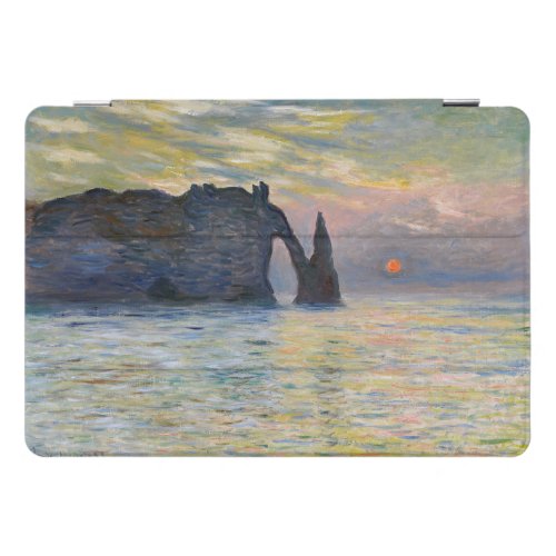 Monet _ The Manneport Cliff at Etretat Sunset iPad Pro Cover