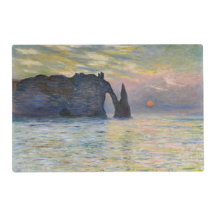 Monet - The Manneport, Cliff at Etretat, Sunset Placemat