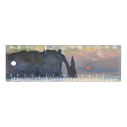 Monet - The Manneport, Cliff at Etretat, Sunset Ruler