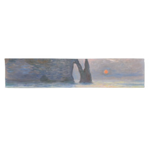 Monet - The Manneport, Cliff at Etretat, Sunset Short Table Runner