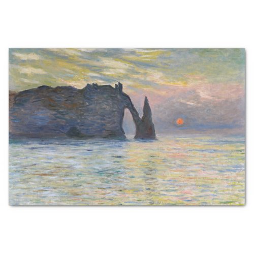 Monet _ The Manneport Cliff at Etretat Sunset Tissue Paper