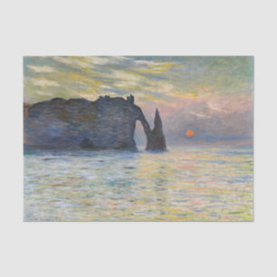 Monet - The Manneport, Cliff at Etretat, Sunset Tissue Paper