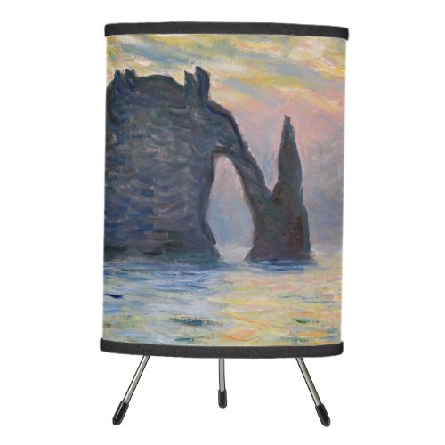 Monet _ The Manneport Cliff at Etretat Sunset Tripod Lamp