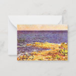 Monet - The Mediterranean at Antibes Note Card<br><div class="desc">The Mediterranean at Antibes,  fine art painting by Oscar-Claude Monet,  1888</div>