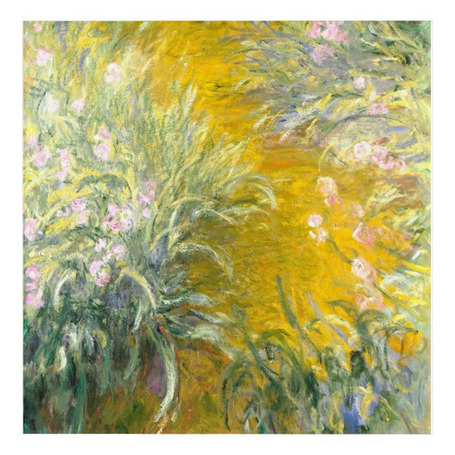 Monet,The Path through the Irises Acrylic Print (Front)