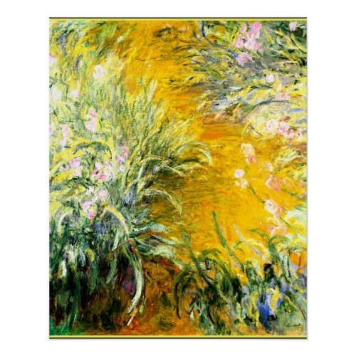 Monet _ The Path through the Irises Poster