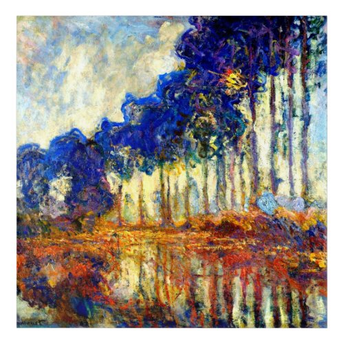 Monet _ The Poplars in Autumn Acrylic Print