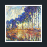 Monet - The Poplars in Autumn, Napkins<br><div class="desc">The Poplars in Autumn,  famous painting by Claude Monet.</div>