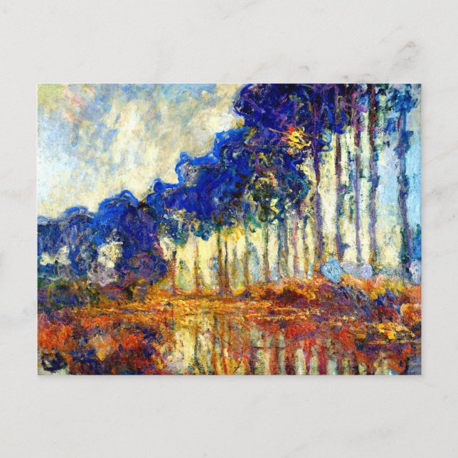 Monet - The Poplars in Autumn Postcard (Front)
