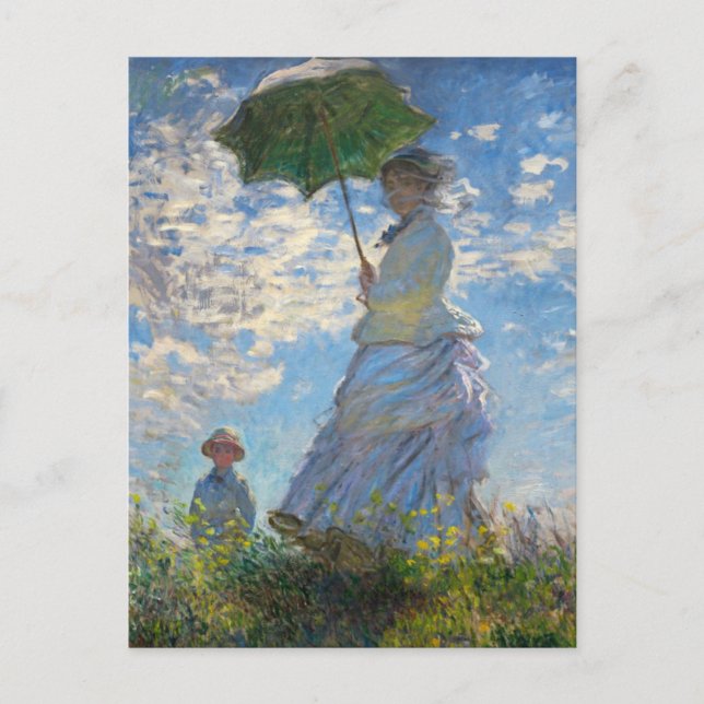 Monet The Promenade Woman with a Parasol Postcard (Front)