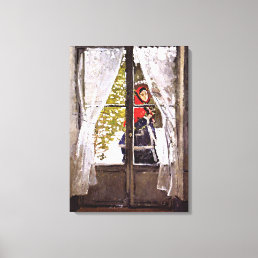 Monet - The Red Kerchief, Impressionism Canvas Print