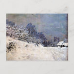 Monet - The Road in Front of Saint Simeon Farm Postcard<br><div class="desc">Claude Monet famous painting,  The Road in Front of Saint Simeon Farm in winter</div>