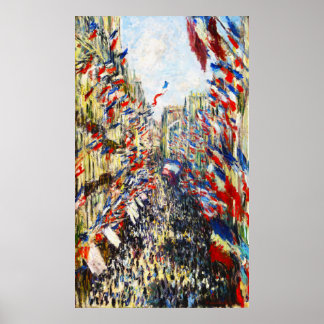 Monet - The Rue Montorgueil in Paris Poster
