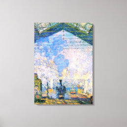 Monet - The Saint-Lazare Station, fine art Canvas Print