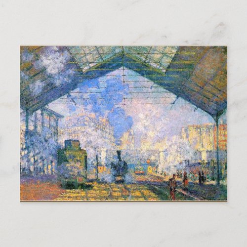 Monet _ The Saint_Lazare Station fine art Postcard