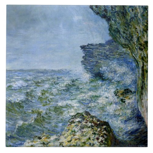 Monet _ The Sea at Fecamp Impressionism artwork Ceramic Tile