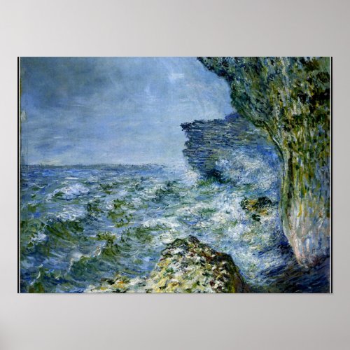 Monet _ The Sea at Fecamp Impressionism artwork Poster