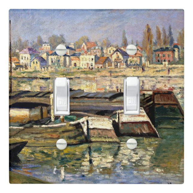 Monet - The Seine at Asnieres Light Switch Cover (In Situ)