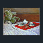 Monet - The Tea Set Postcard<br><div class="desc">Claude Monet painting,  The Tea Set,  post card.</div>
