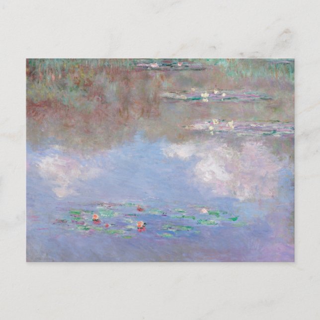 Monet - The Water Lily Pond (Clouds),  Postcard (Front)