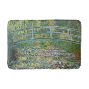 Monet The Water Lily Pond Vintage Painting Bath Mat