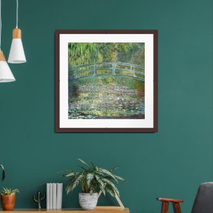 Monet The Water Lily Pond Vintage Painting Framed Art