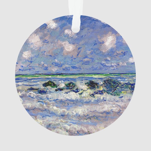 Monet - The Wave, famous painting, Ornament (Back)