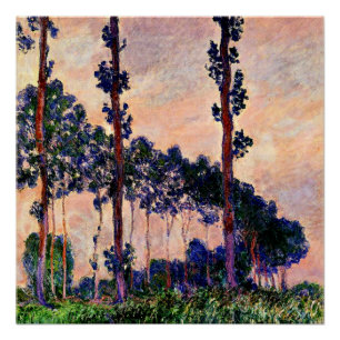 Monet - Three Trees in Grey Weather Poster