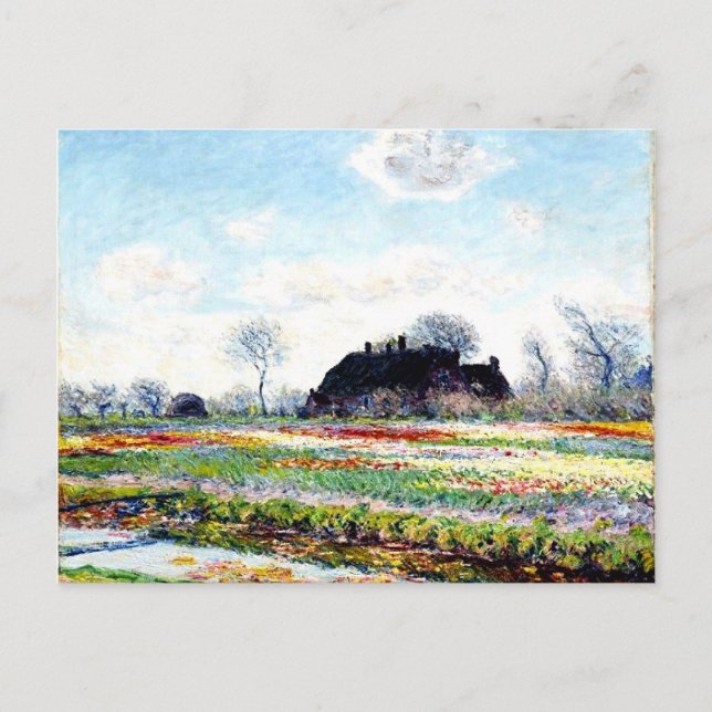 Monet - Tulip Fields at Sassenheim Postcard (Front)