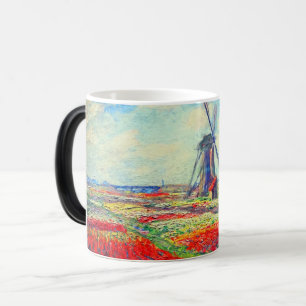 Monet Tulips Windmill Color Morph Mug