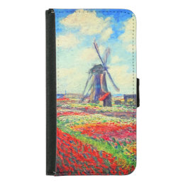 Monet Tulips Windmill Samsung Galaxy S5 Wallet Case