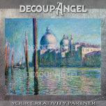 Monet- Venice, Le Grand Canal Decoupage Tissue Paper<br><div class="desc">This decoupage tissue paper features a high-resolution photograph of Claude Monet’s Le Grand Canal, an exquisite portrayal of Venice’s iconic waterways. Monet’s Impressionist style beautifully captures the shimmering reflections of light on the canal’s surface and the atmospheric glow surrounding the Venetian architecture. The interplay of soft, vivid colors and Monet’s...</div>