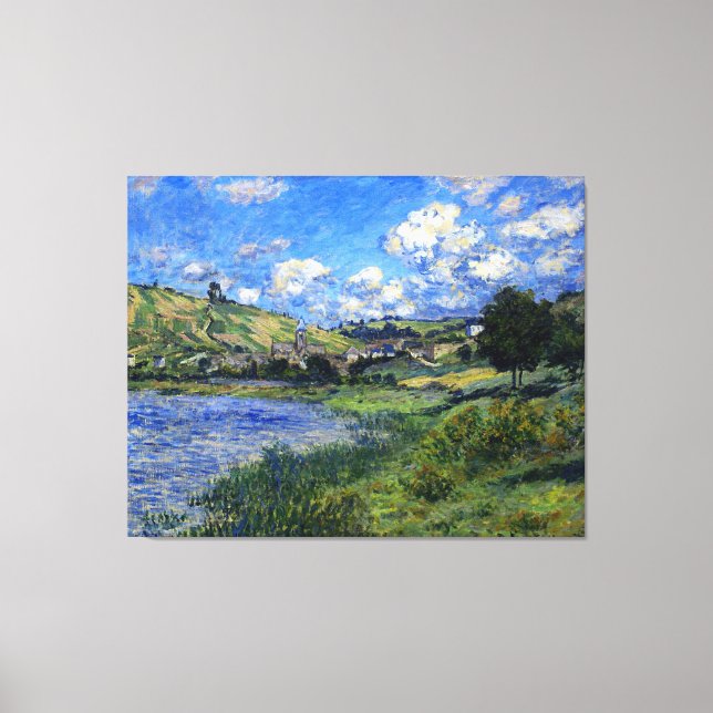 Monet - Vetheuil, Paysage Canvas Print (Front)